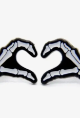 Skeleton Horror Heart Enamel Pin Set
