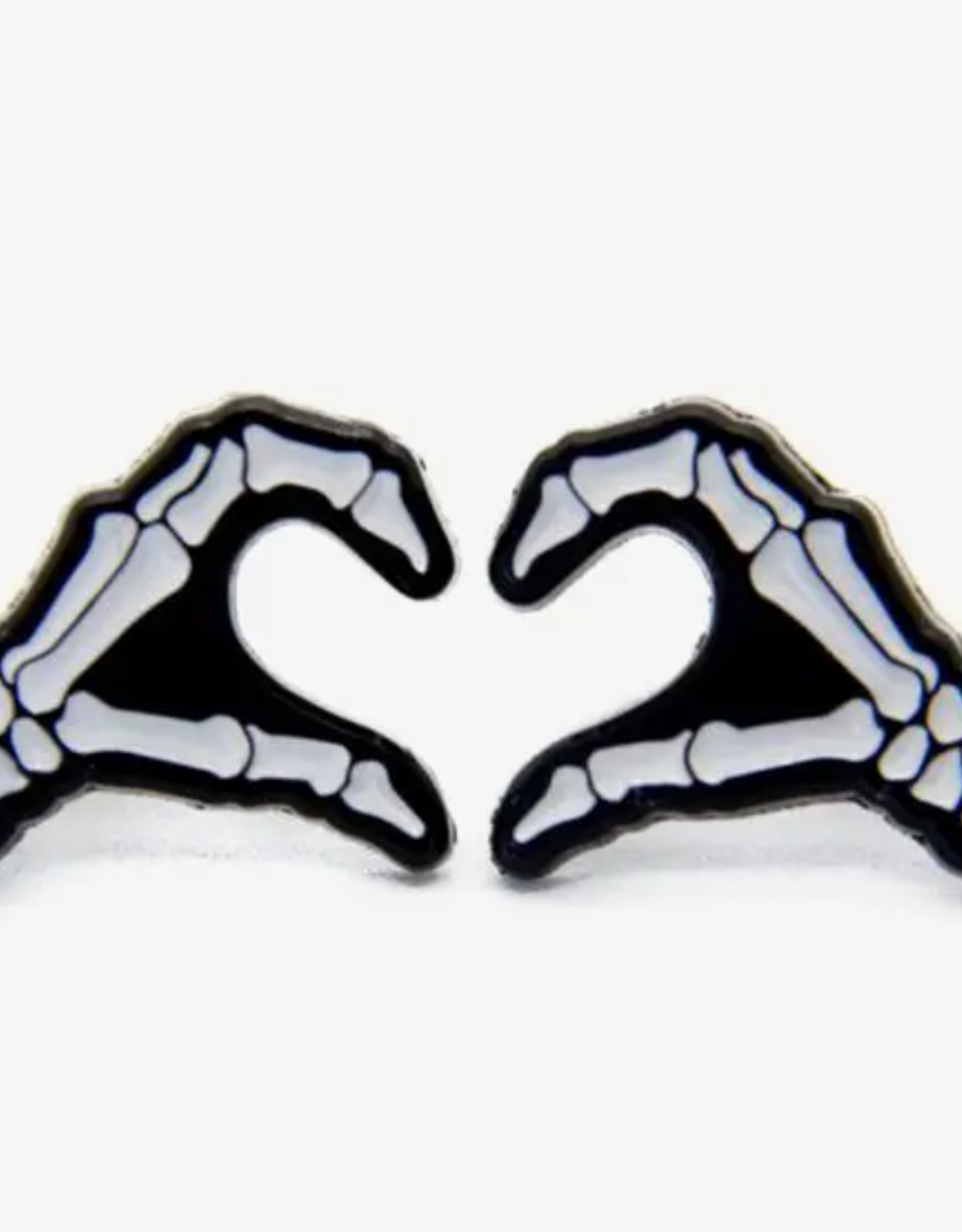 Skeleton Horror Heart Enamel Pin Set