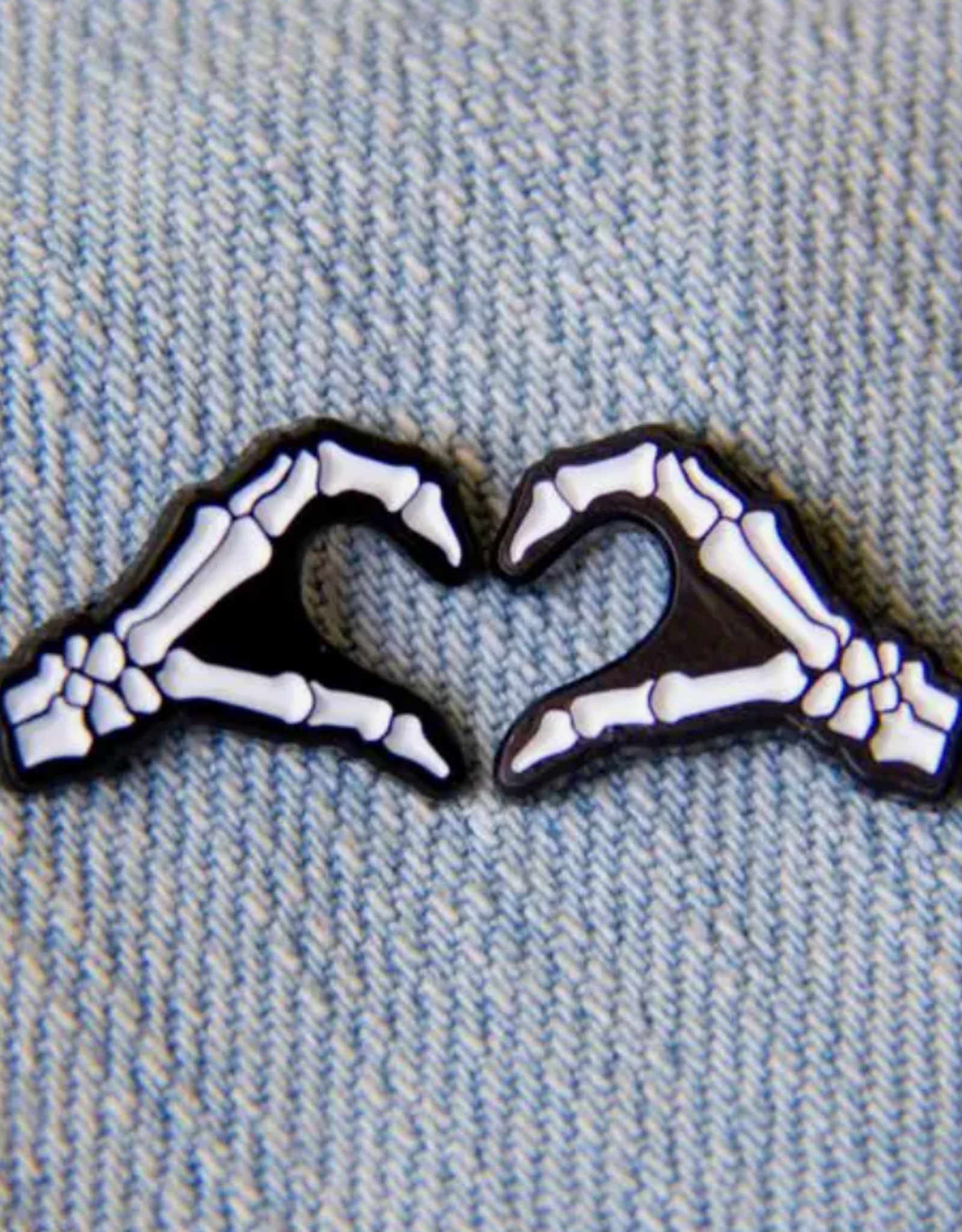 Skeleton Horror Heart Enamel Pin Set