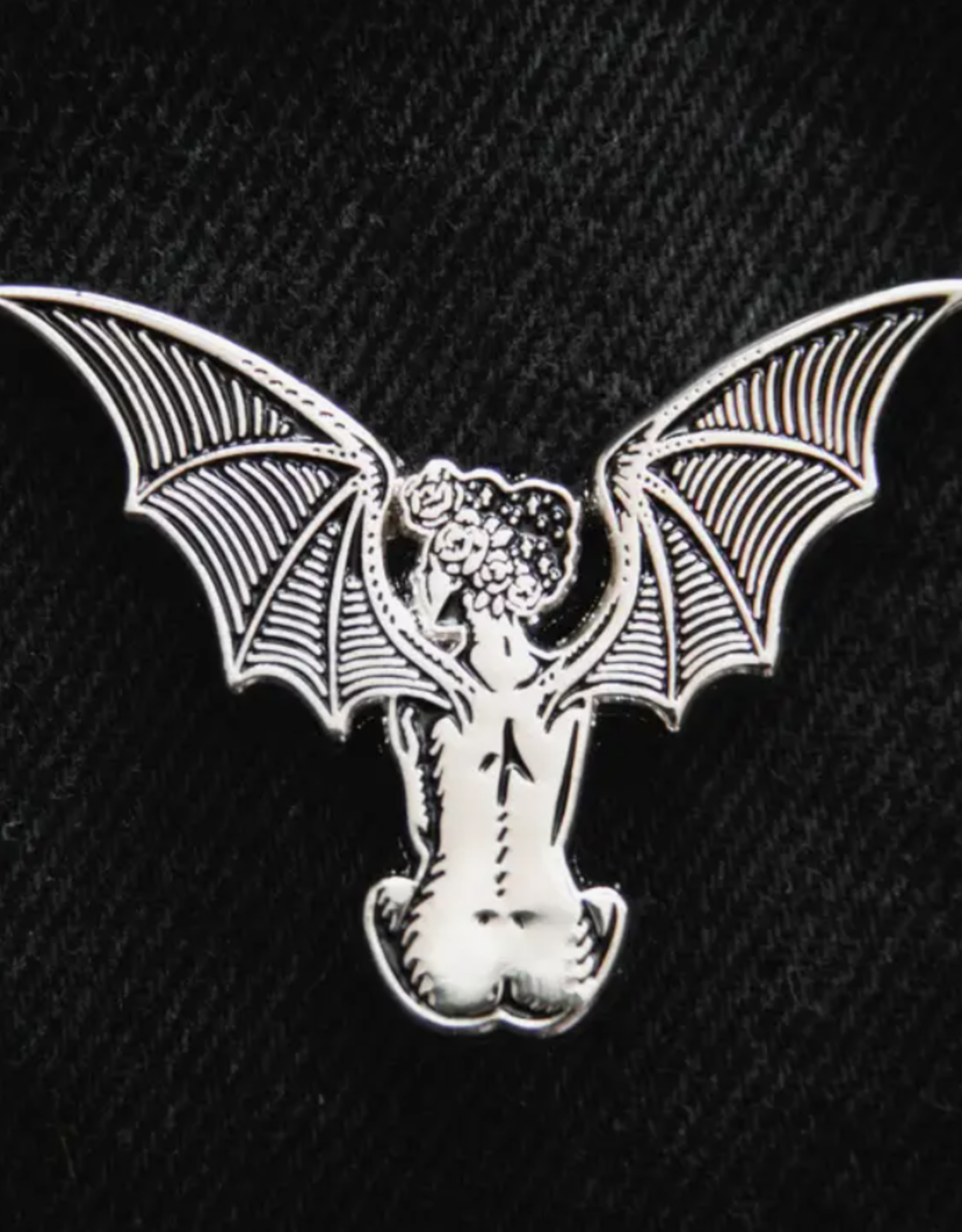 Winged Devil Woman Enamel Pin