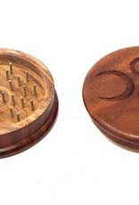 Goddess of Earth Carved Wooden Herb Grinder 3" Round