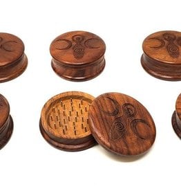 New Age Imports, Inc. Goddess of Earth Carved Wooden Herb Grinder 3" Round