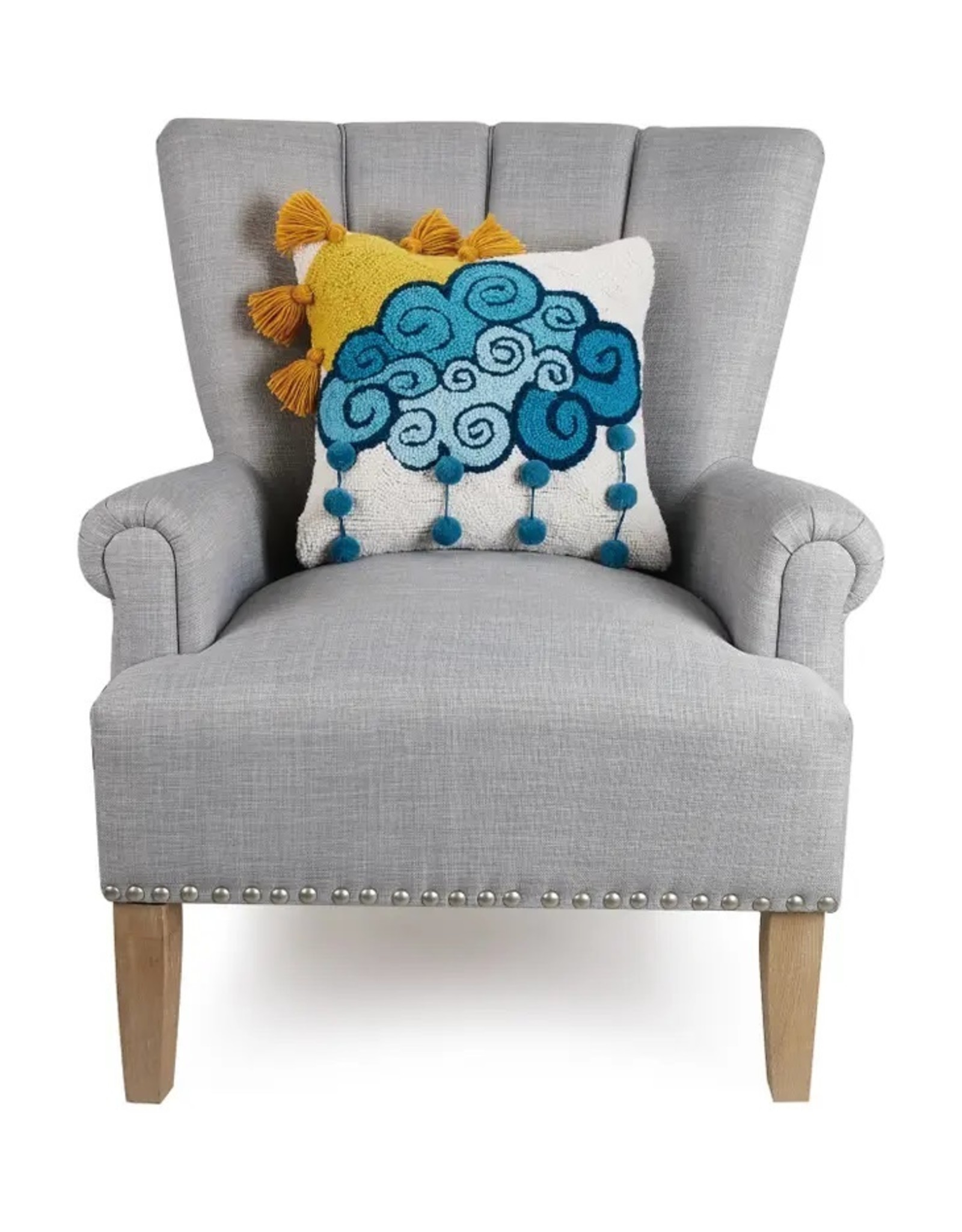 *Icarus W/Pom Poms & Tassels Hook Pillow