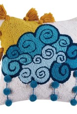 Peking Handicraft Icarus W/Pom Poms & Tassels Hook Pillow