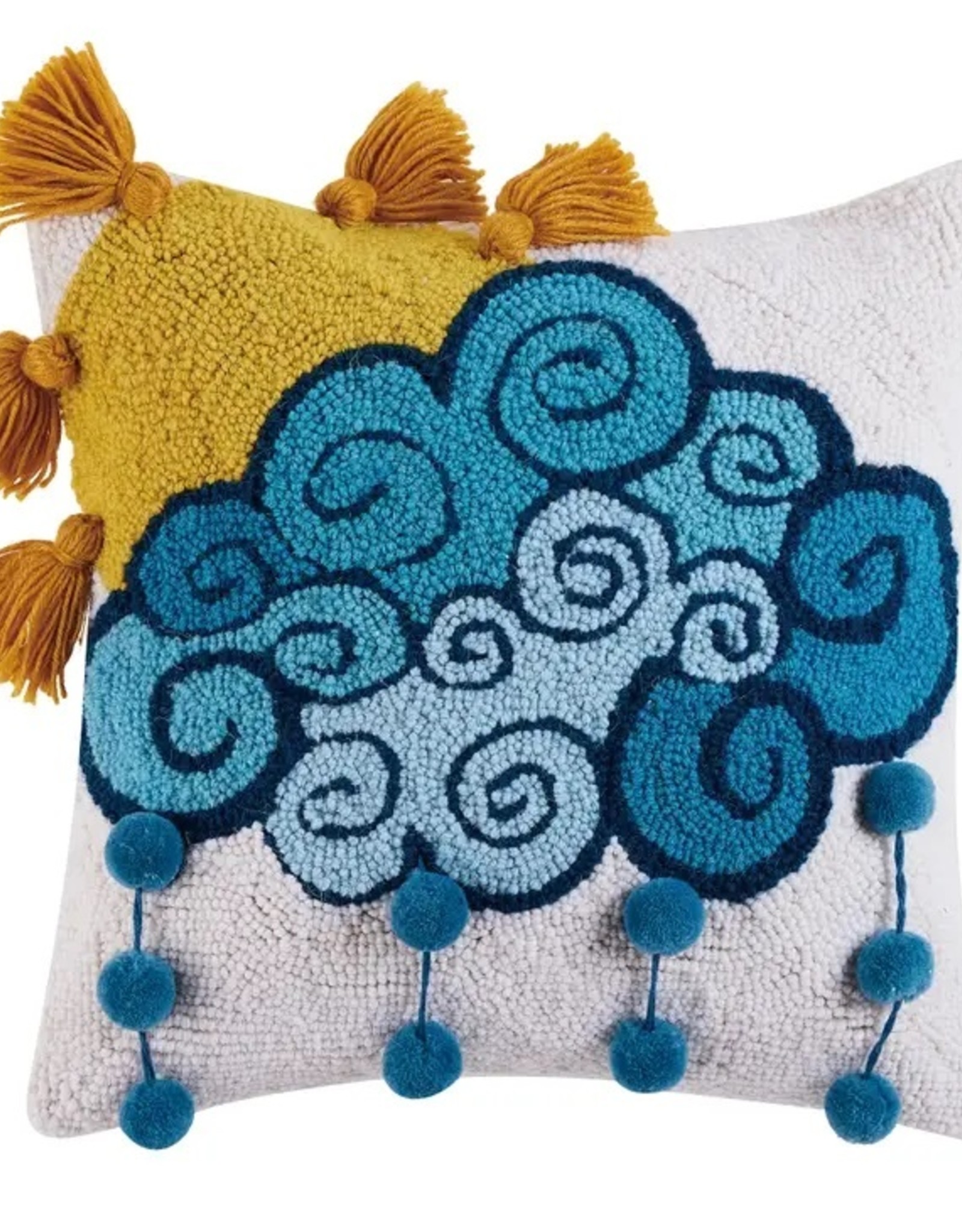 *Icarus W/Pom Poms & Tassels Hook Pillow