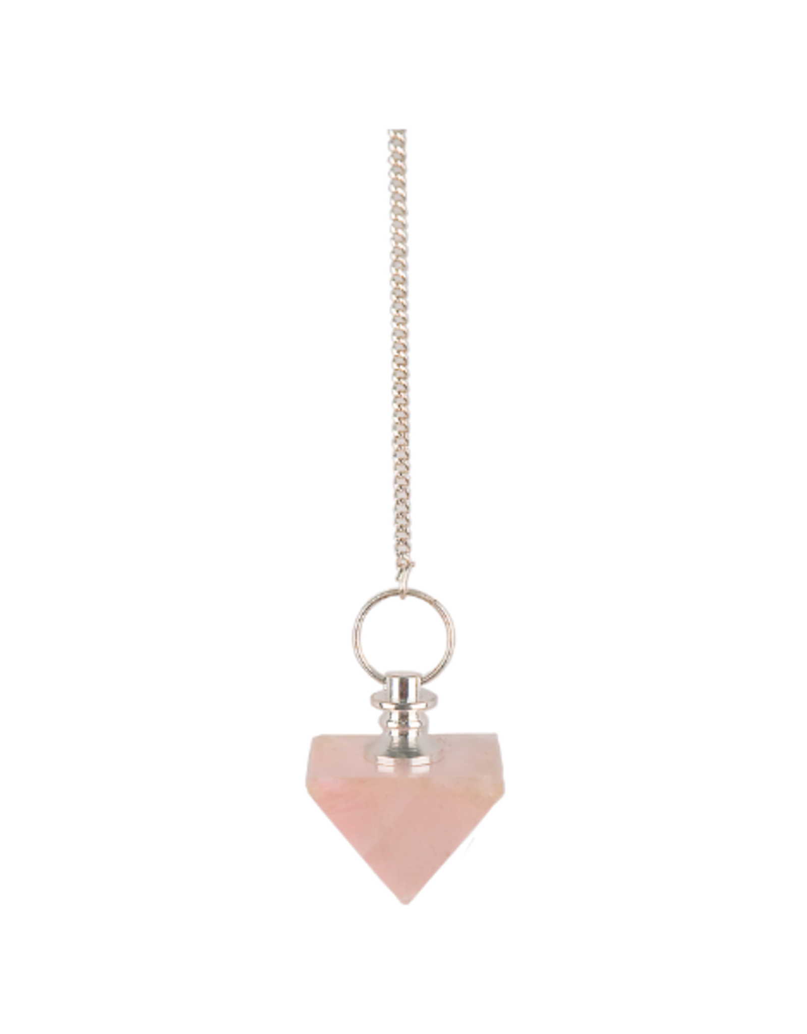 Capstone Esoterica Rose Quartz Half Octahedron Pendulum