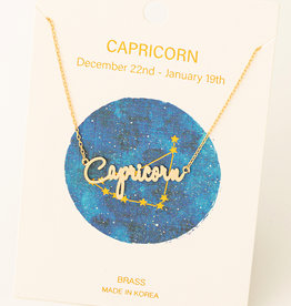 *Handwritten Zodiac Necklace - Capricorn