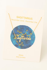 Fame Accessories Handwritten Zodiac Necklace - Sagittarius