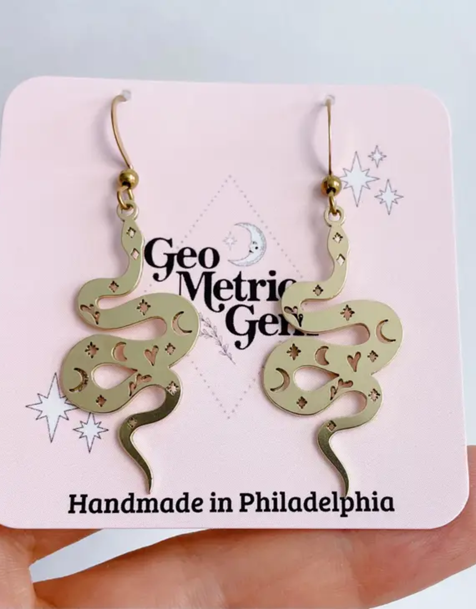*Magical Snake Earrings - Brass