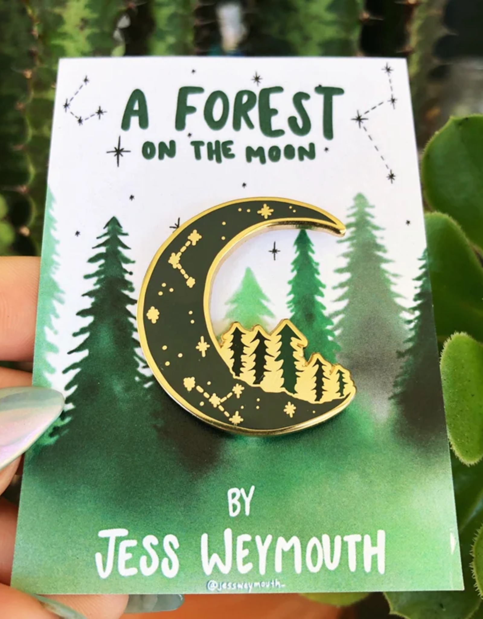 Jess Weymouth Forest on the Moon Pin