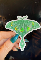 Glitter Luna Moth Sticker