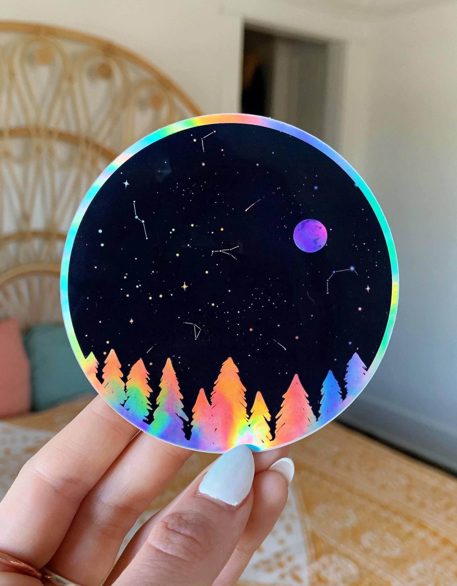 Holographic Night Sky Sticker
