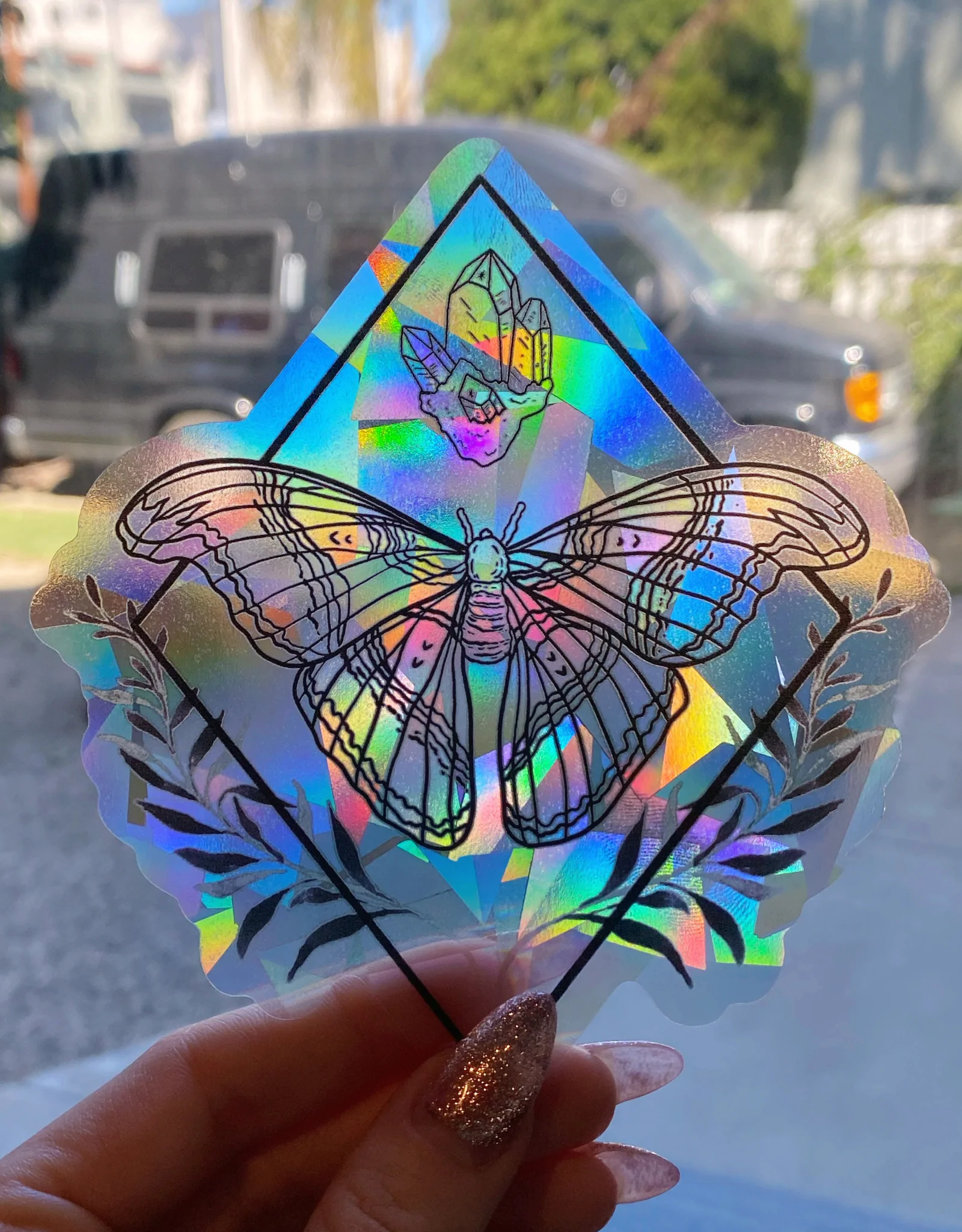 Moth Suncatcher Window Decal