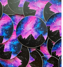 Jess Weymouth Mountain Galaxy Vinyl Sticker