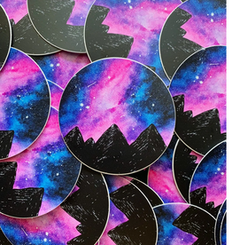 Mountain Galaxy Vinyl Sticker