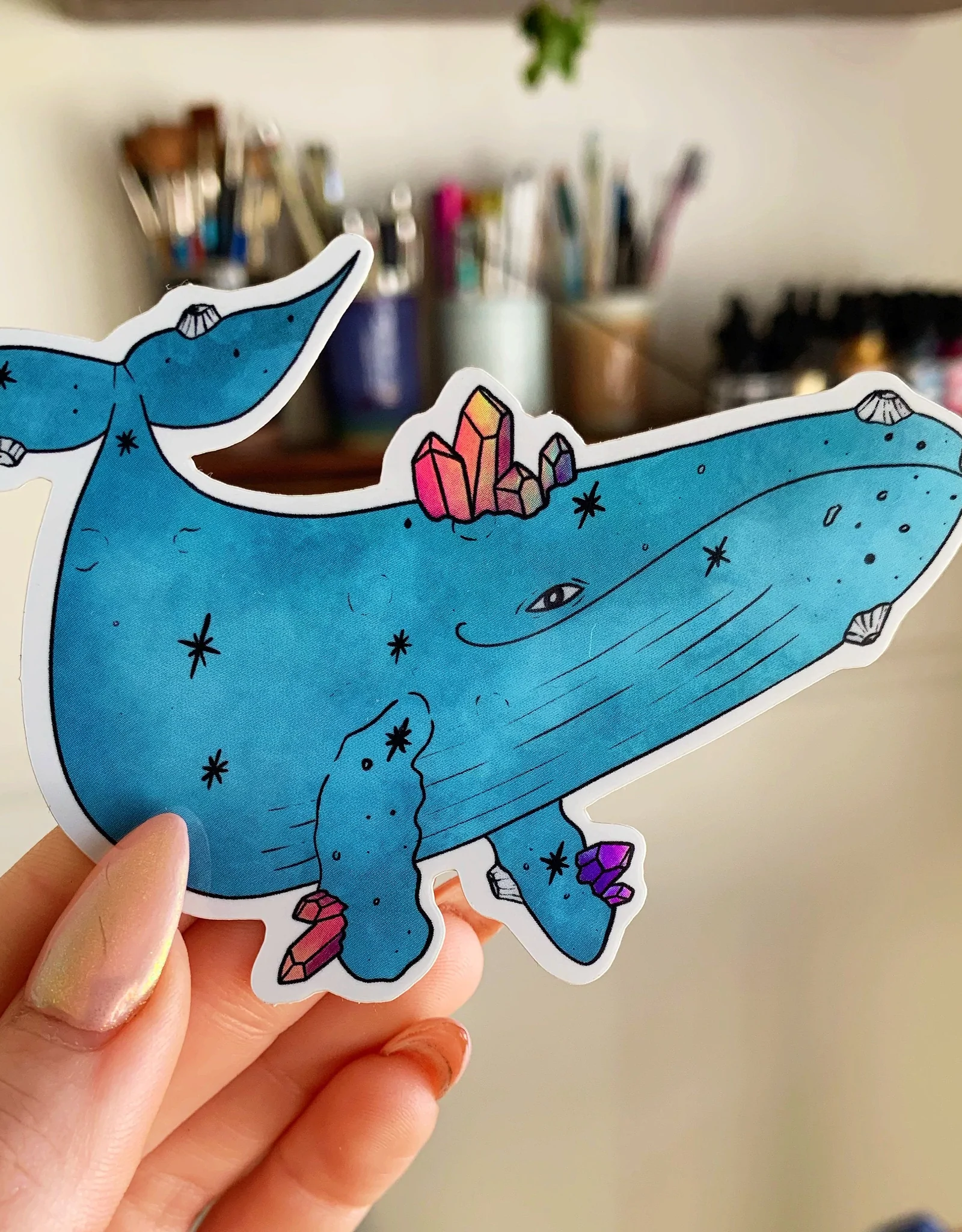 Jess Weymouth Whale Holographic Sticker*
