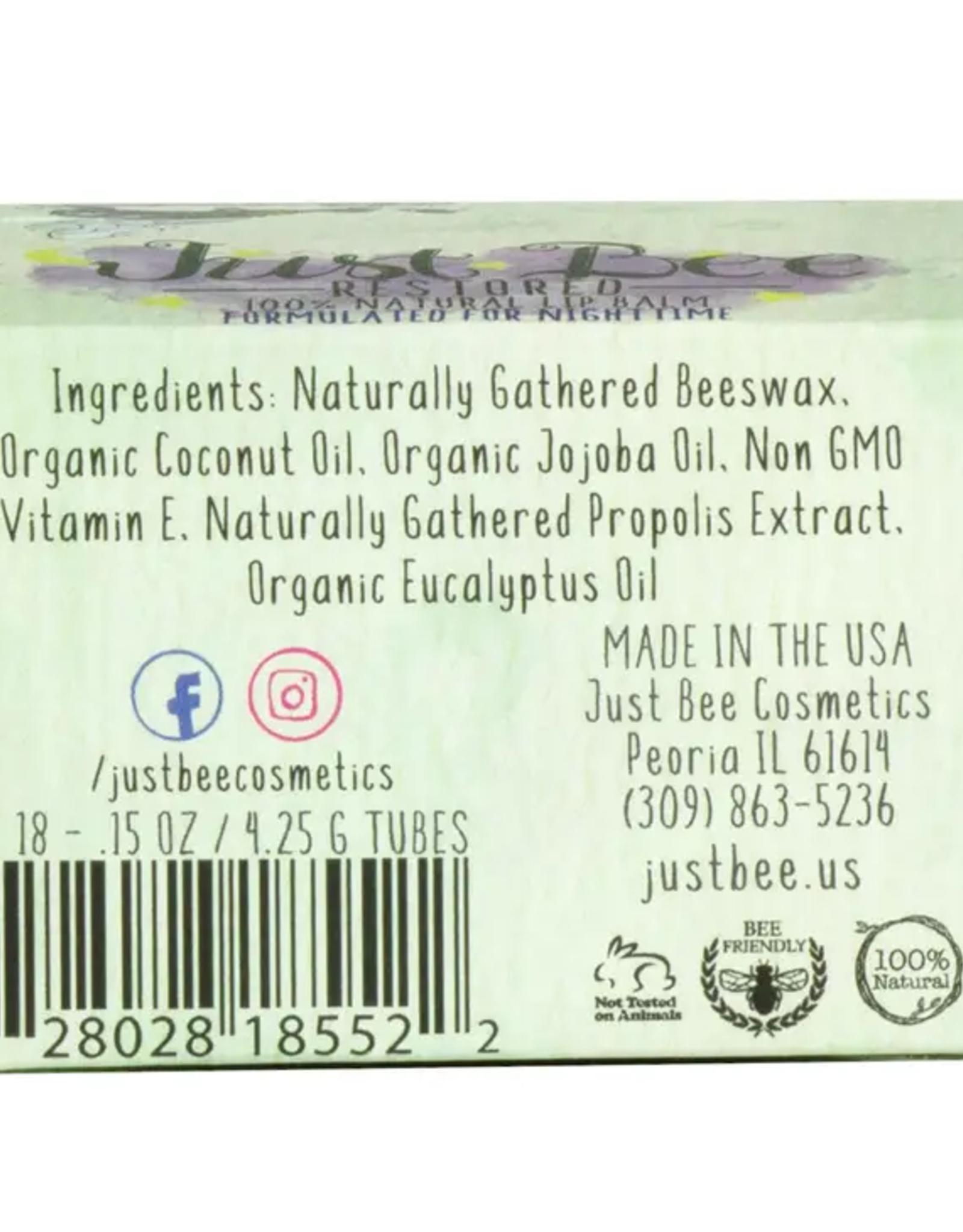 Just Bee Renewed Lip Balm - Lavender