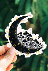 Kaari + Co Golden Mushroom Moon Sticker