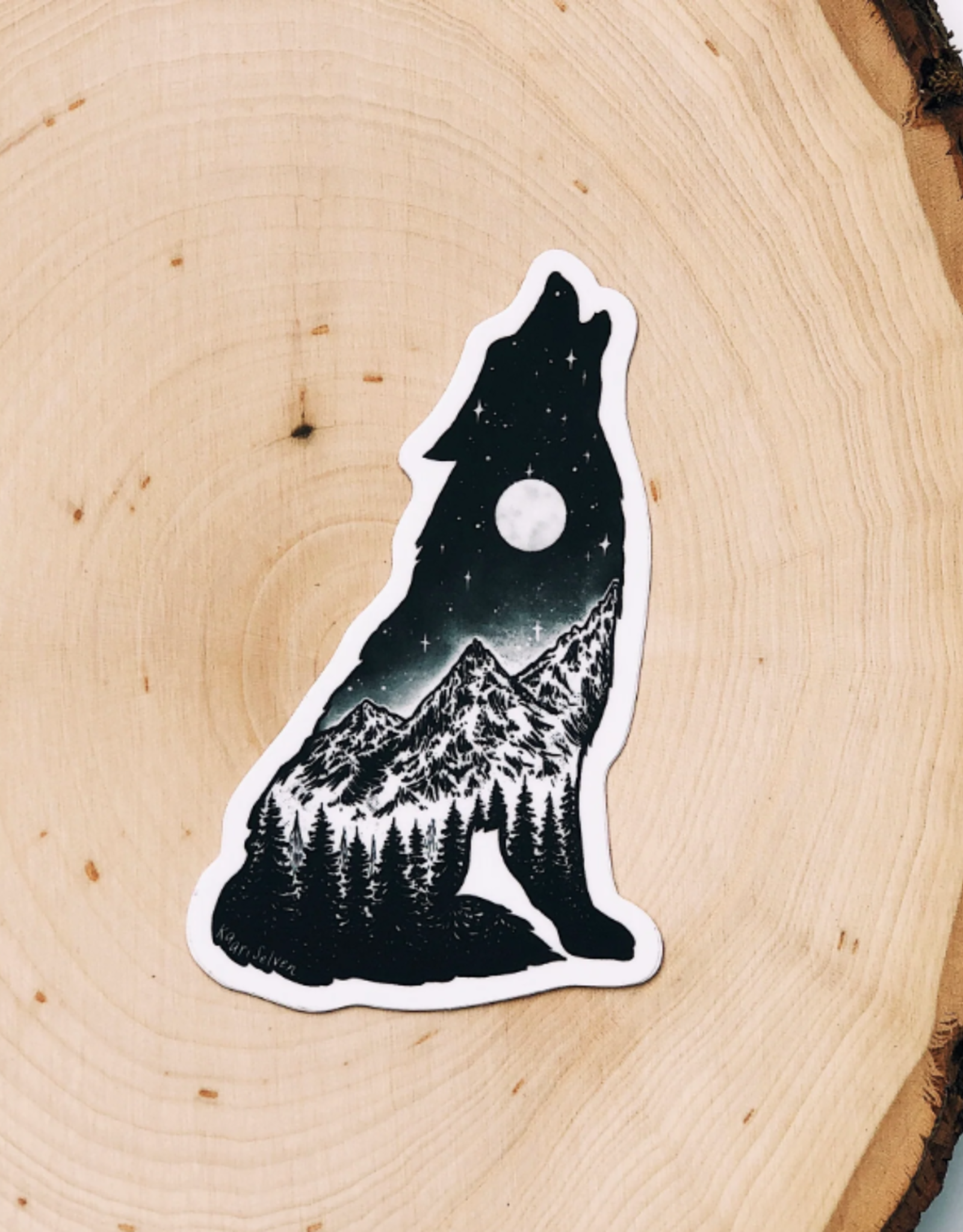Kaari + Co Mountain Wolf Sticker