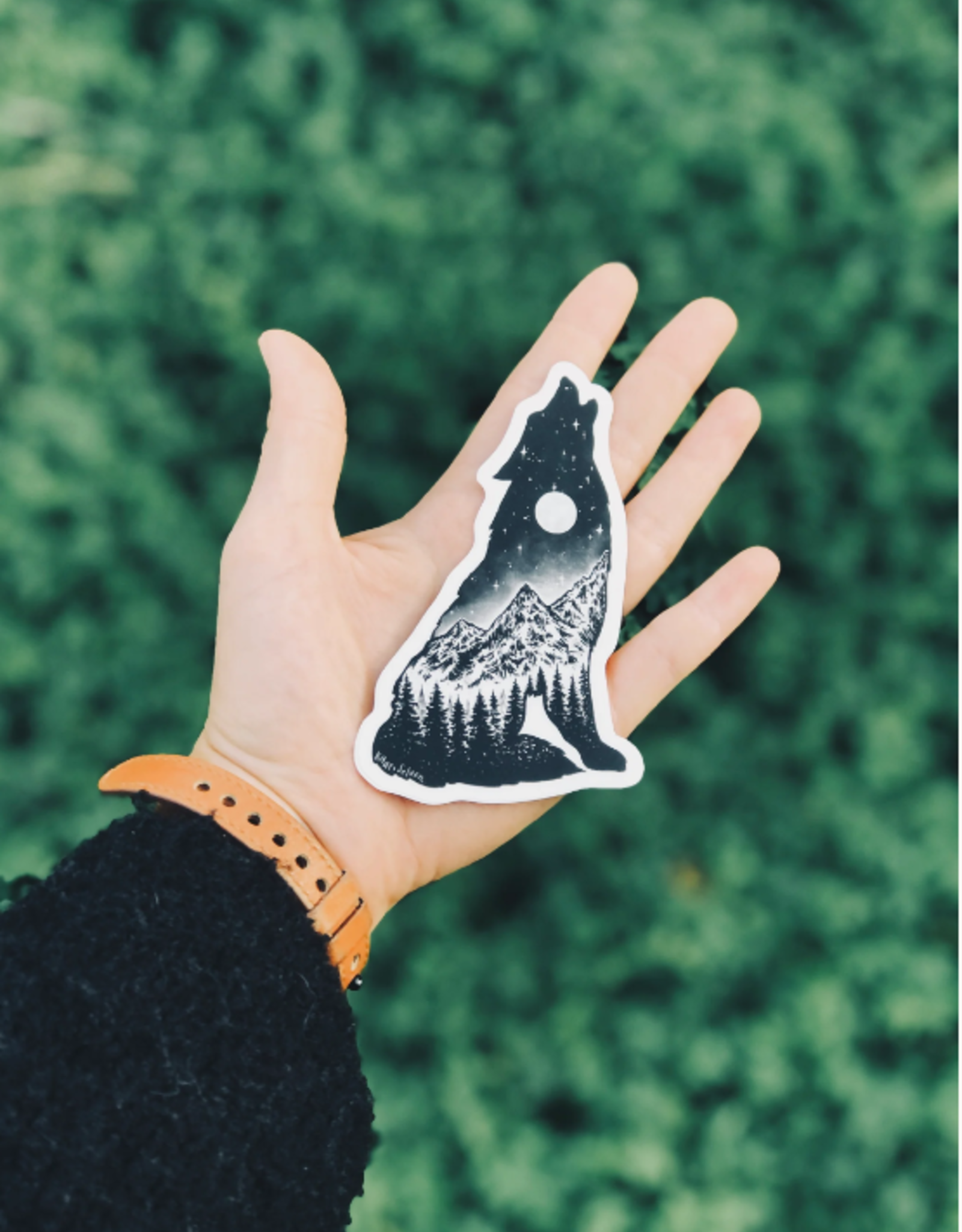 Kaari + Co Mountain Wolf Sticker