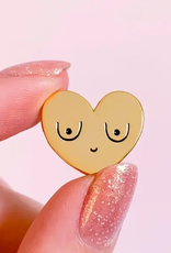 Gold Boob Enamel Pin
