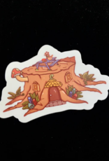 Pelham Grayson Vinyl Sticker | Tree Stump Picnic Fairy House