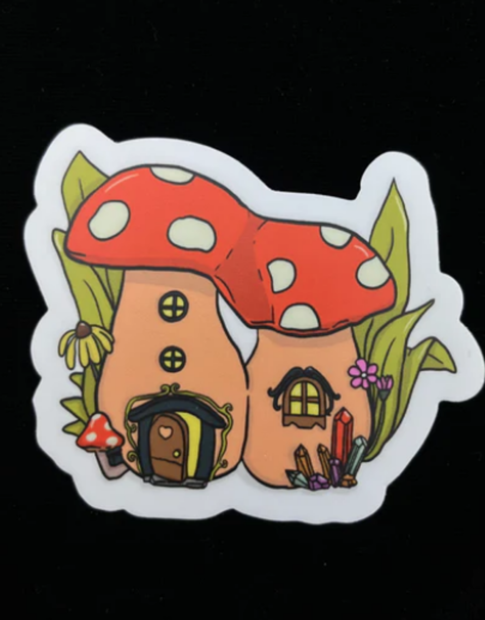 Pelham Grayson Vinyl Sticker | Mushroom In-Law Fairy House