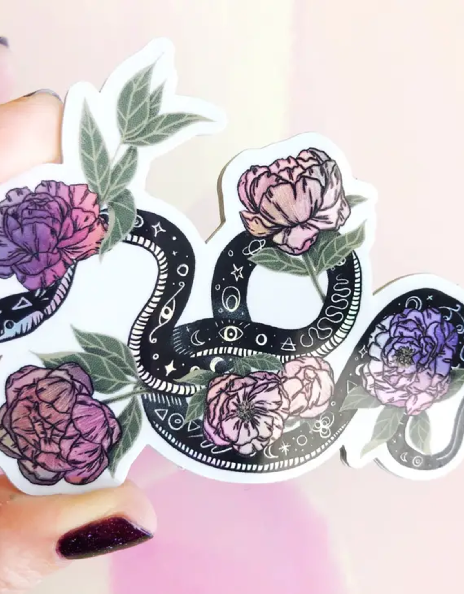 Celestial Snake Holographic Sticker