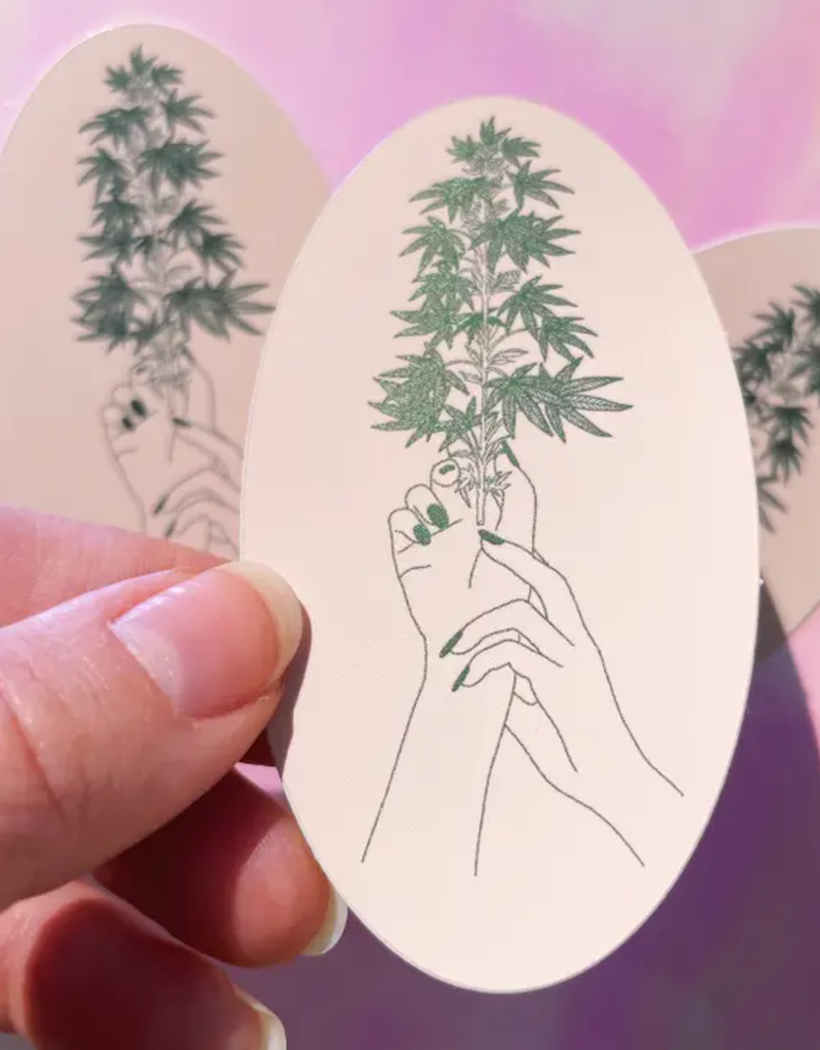 Favorite Flower Cannabis Sticker - Matte Mirror