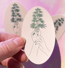 Favorite Flower Cannabis Sticker - Matte Mirror