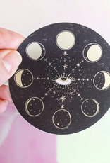 Mystic Moon Phases Matte Metallic Sticker