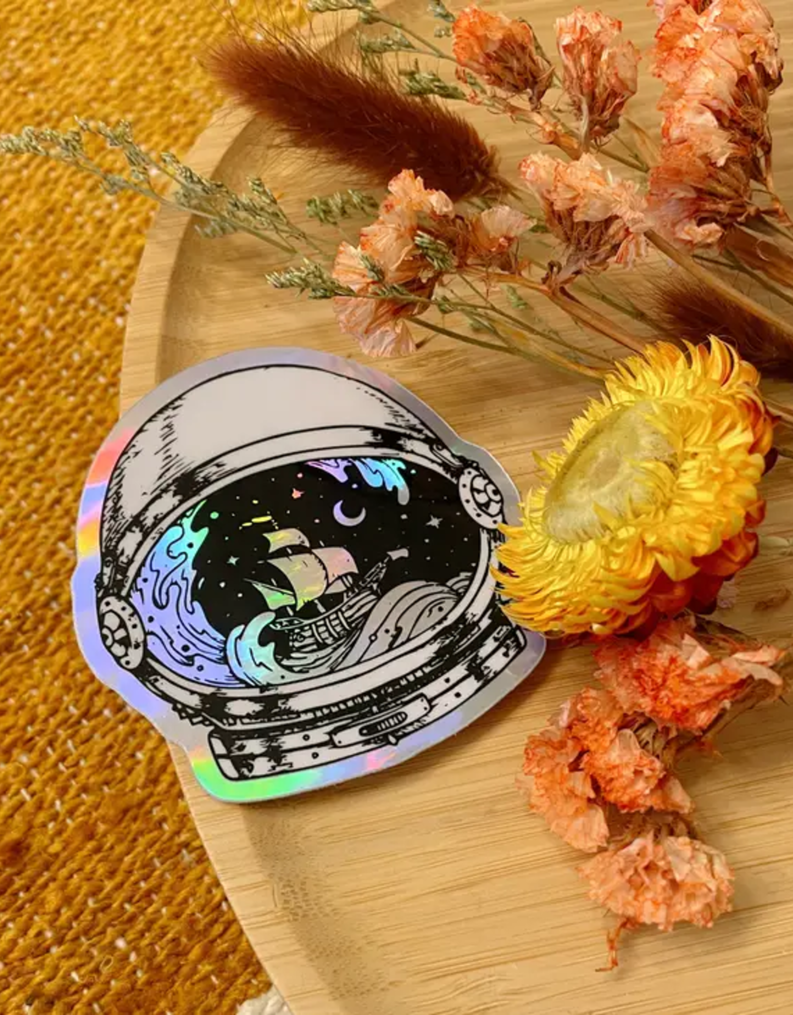 Holographic Astronaut Scuba Diver Sticker Ocean Vinyl