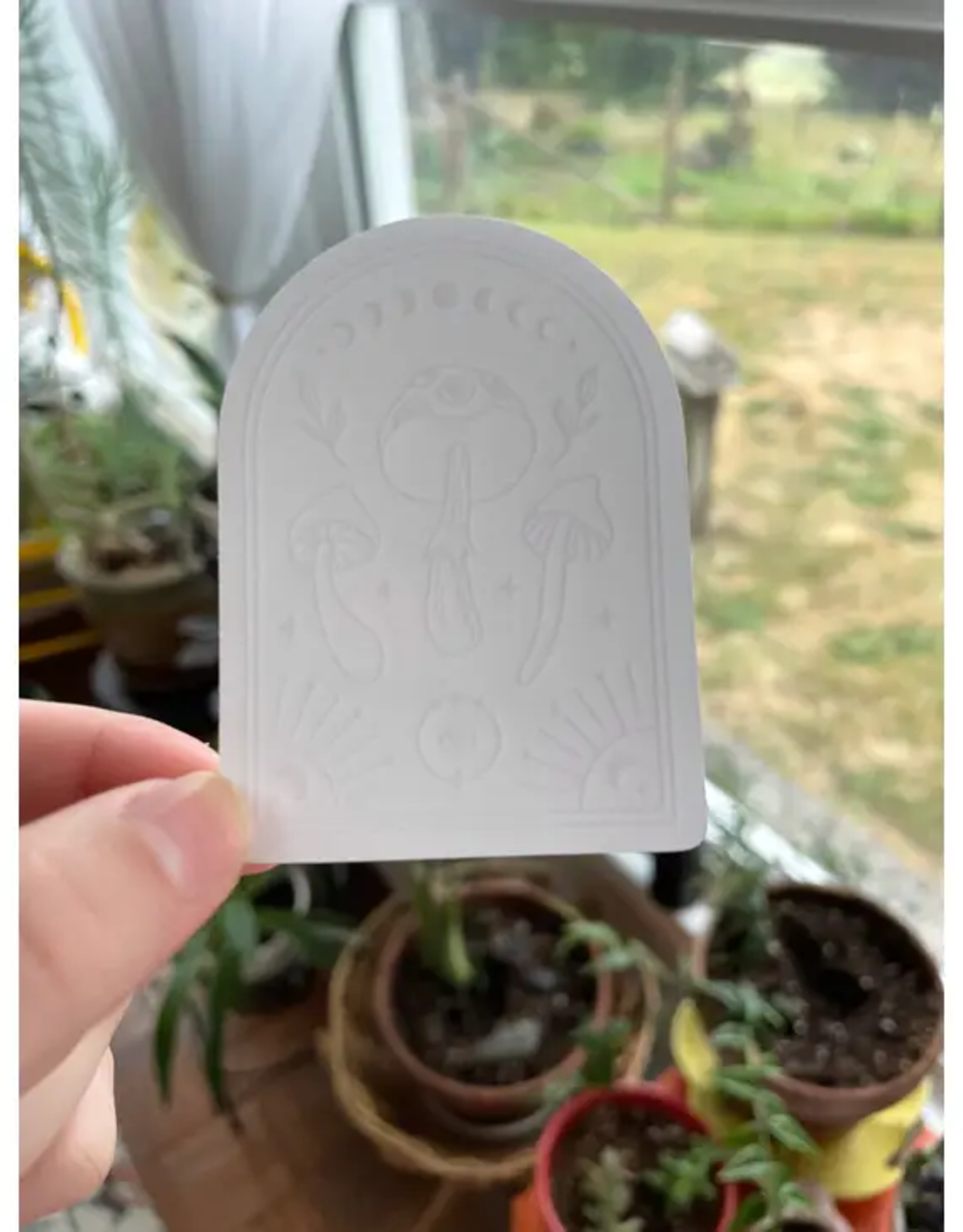 Clear Mushroom Sticker Celestial Waterproof