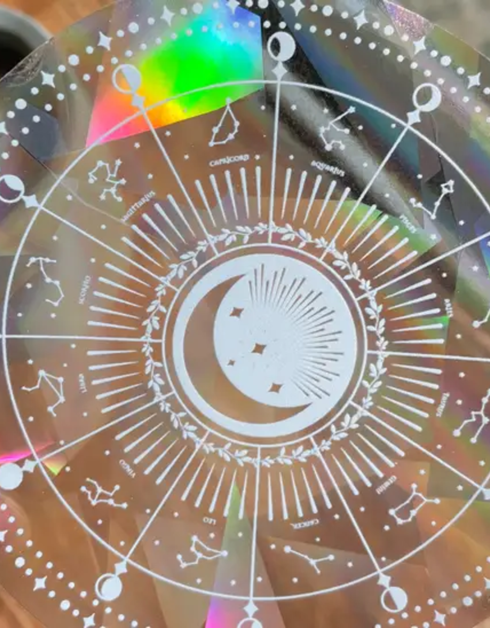 Zodiac Astrology Suncatcher Rainbow Maker Sticker Sun Catcher Window Decal