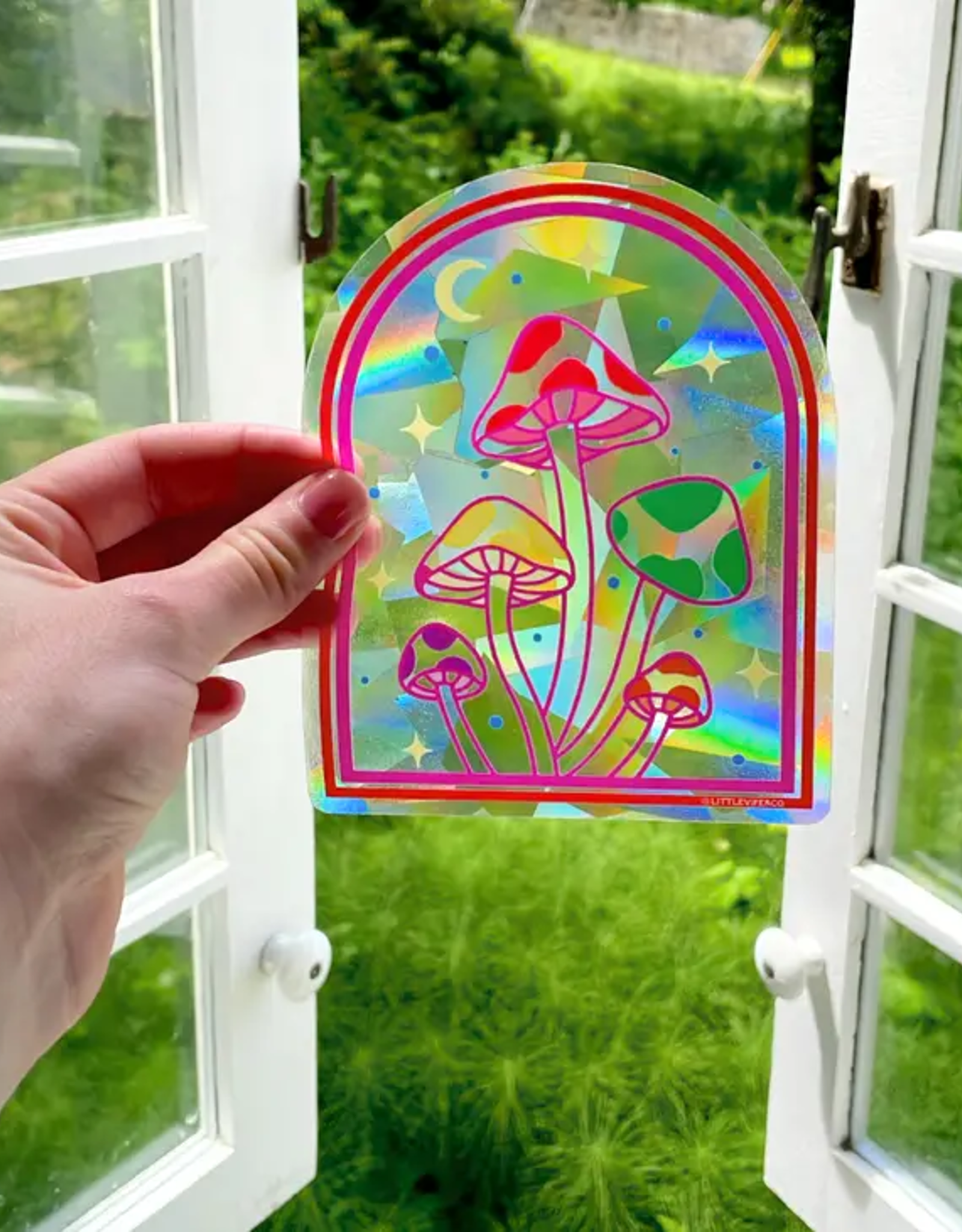 Colorful Mushroom Suncatcher