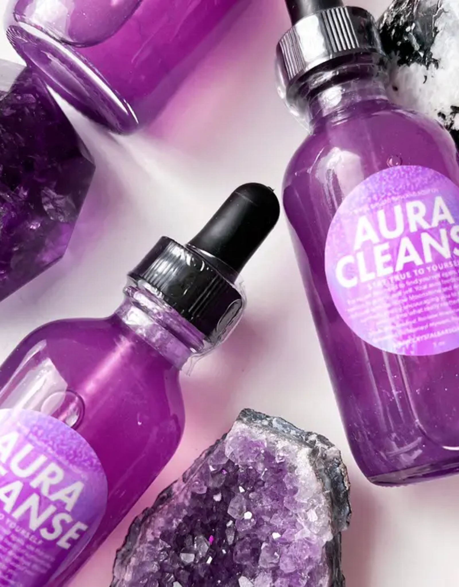 Aura Cleanse - 2oz Crystal Infused Bath and Body Oil