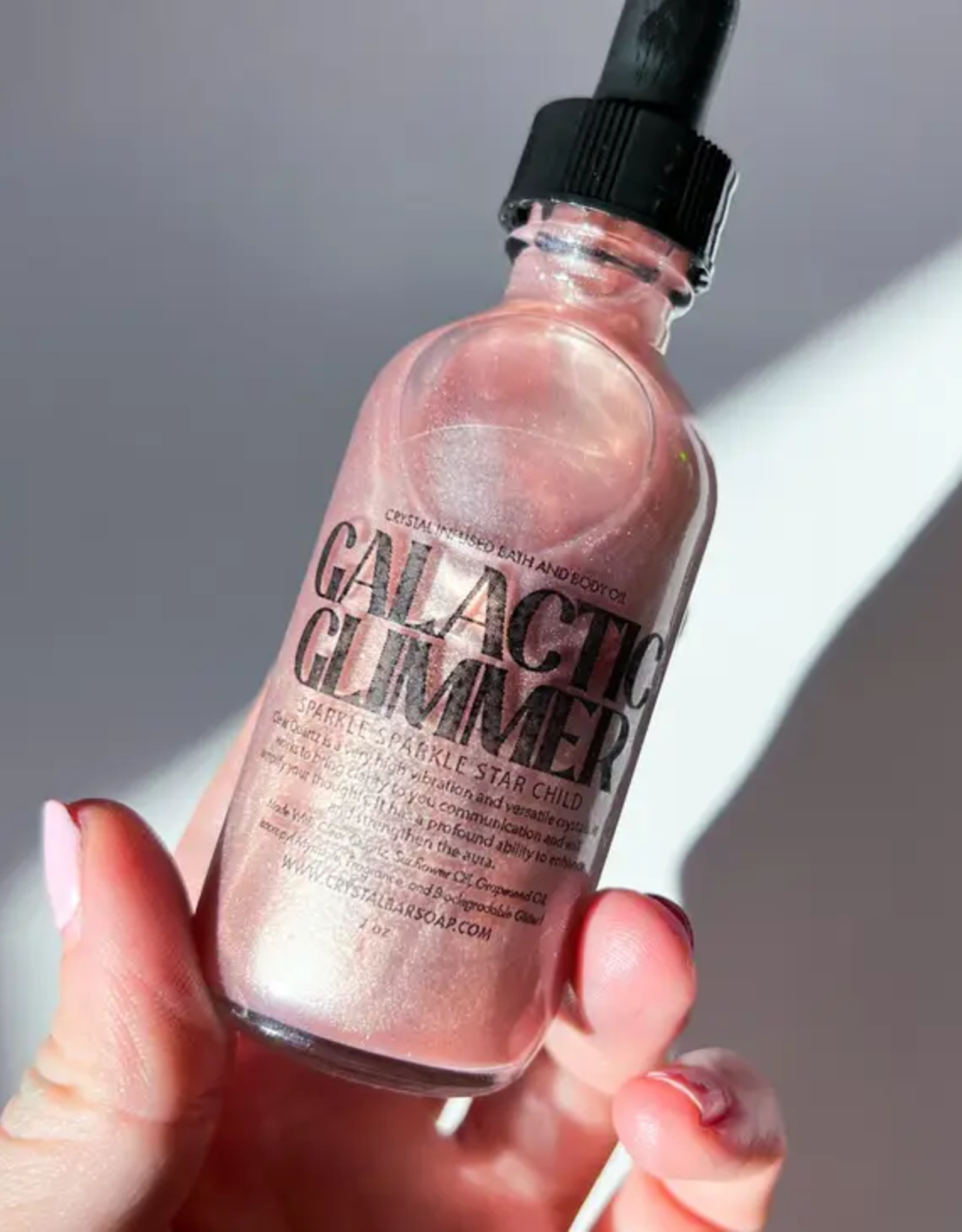 Galactic Glimmer - 2 oz Crystal Infused Bath and Body Oil