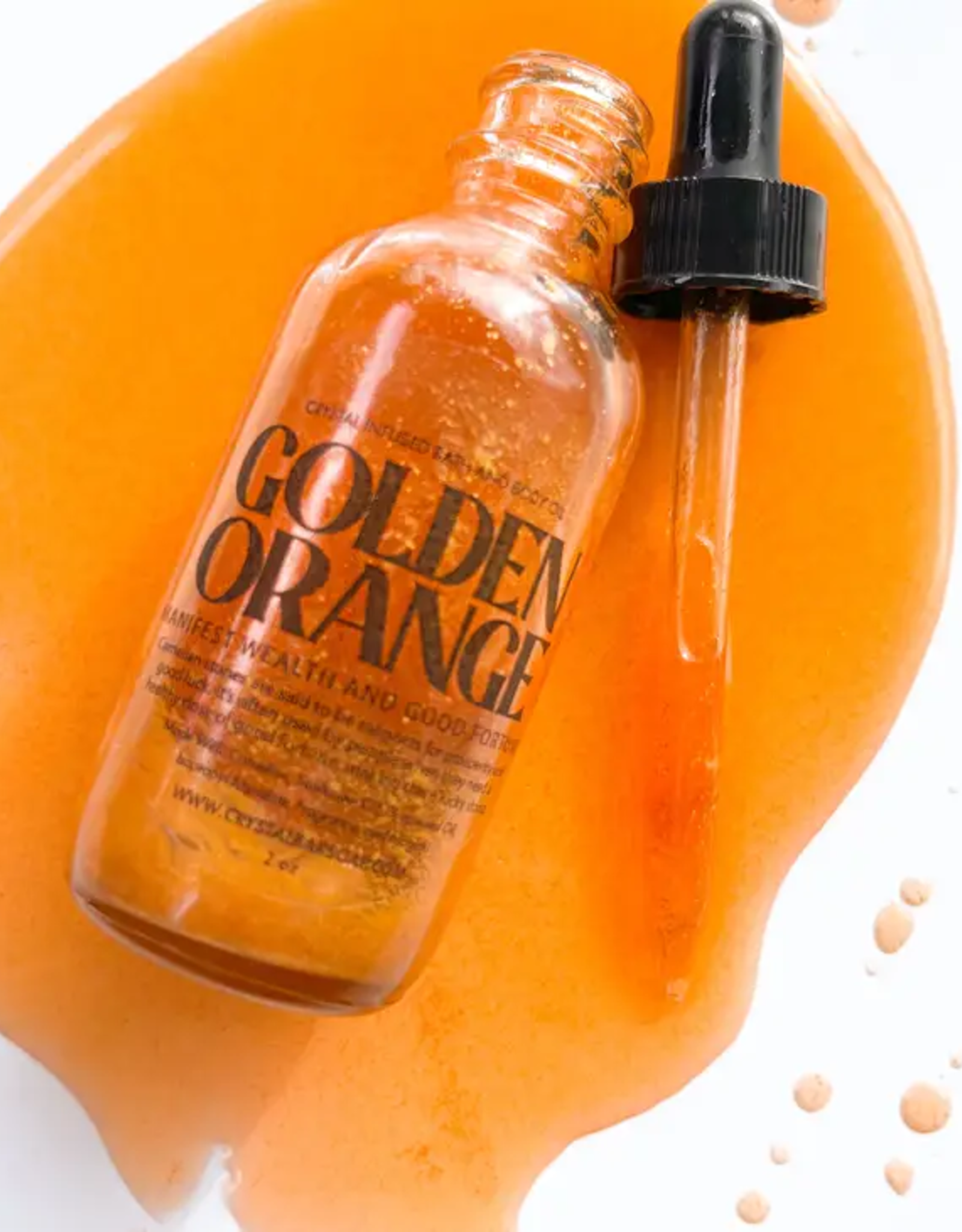 Golden Orange - 2 oz Crystal Infused Bath and Body Oil