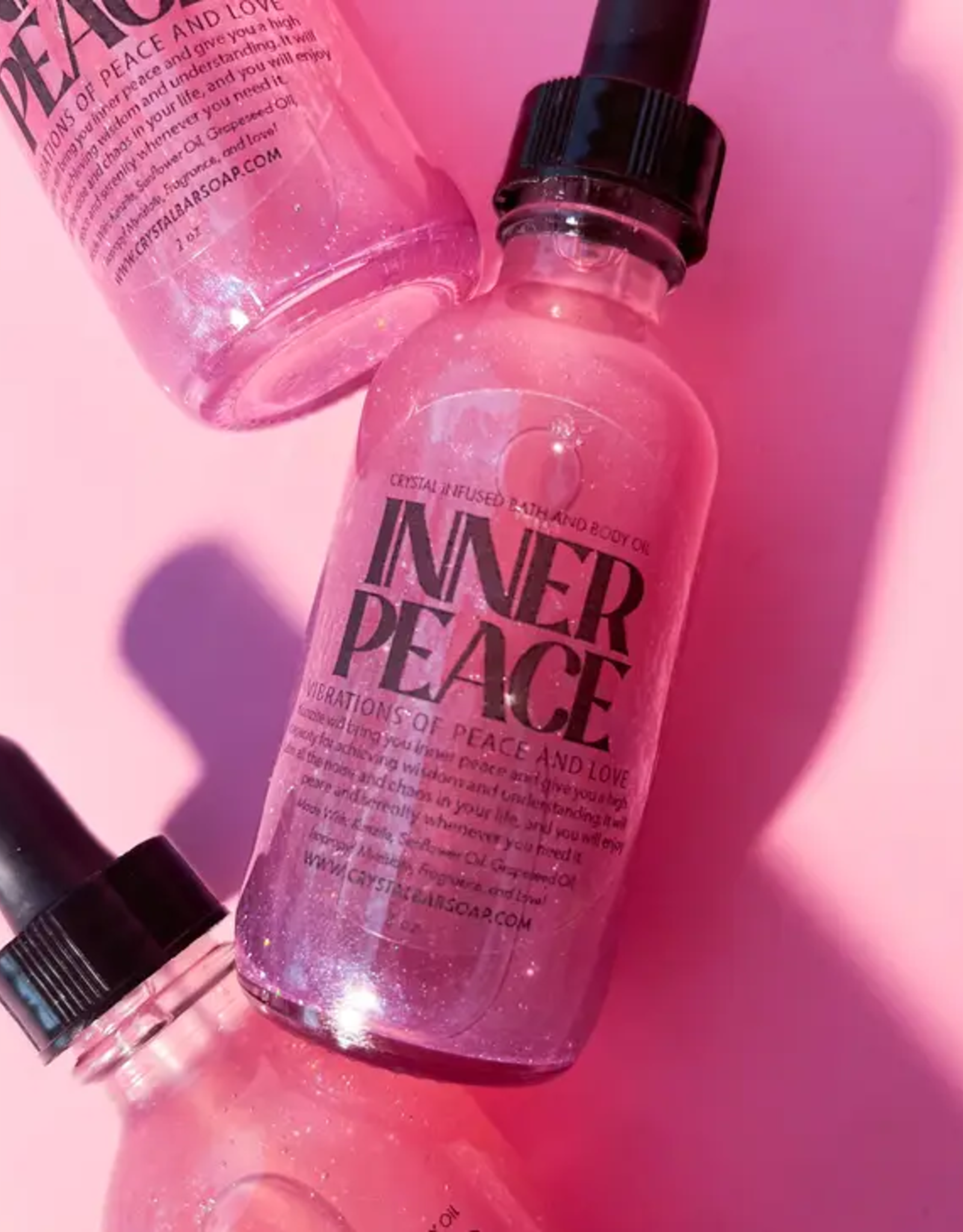 Inner Peace - 2 oz Crystal Infused Bath and Body Oil