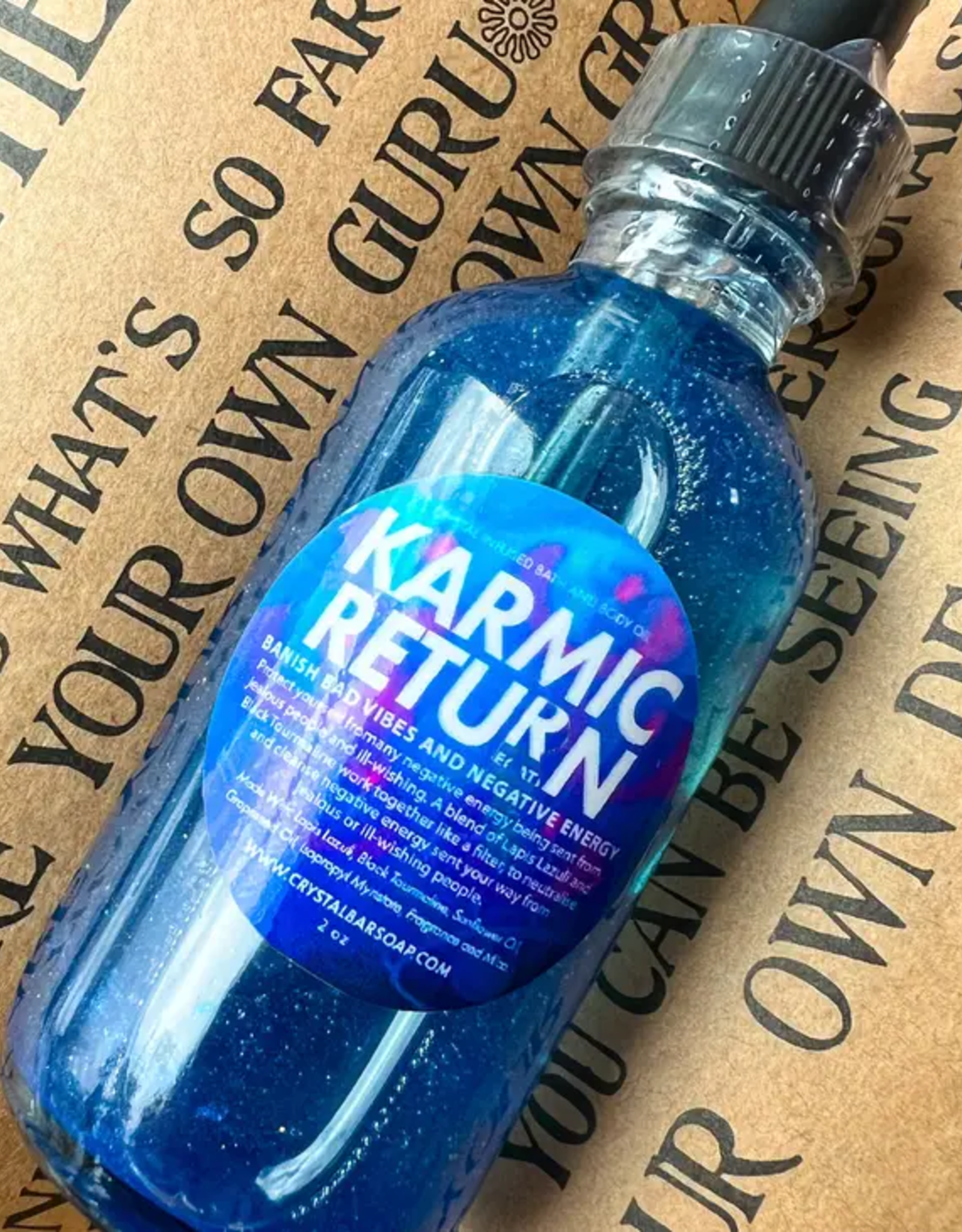 Karmic Return - 2oz Crystal Infused Bath and Body Oil