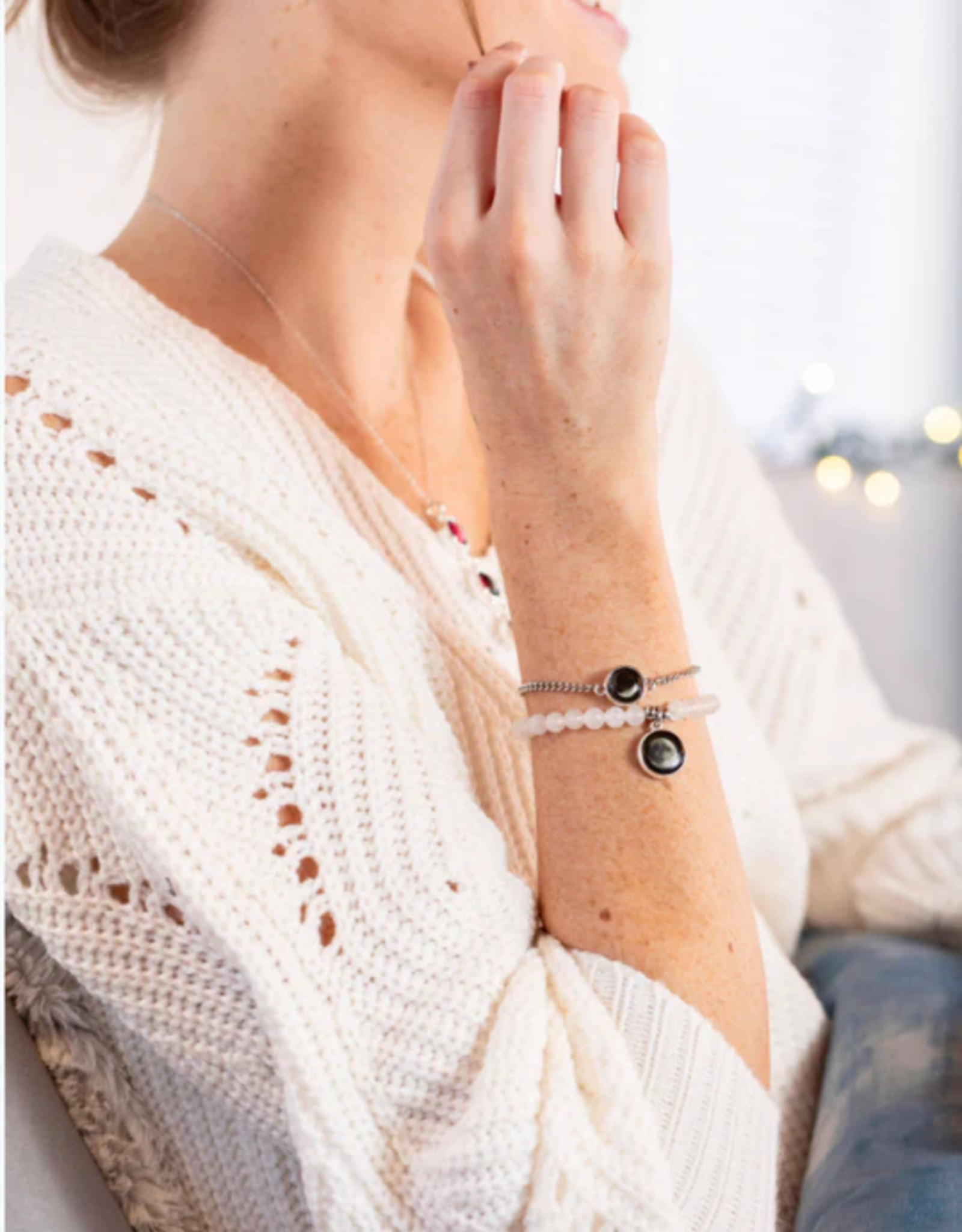 *Moonstone Beaded Bracelet