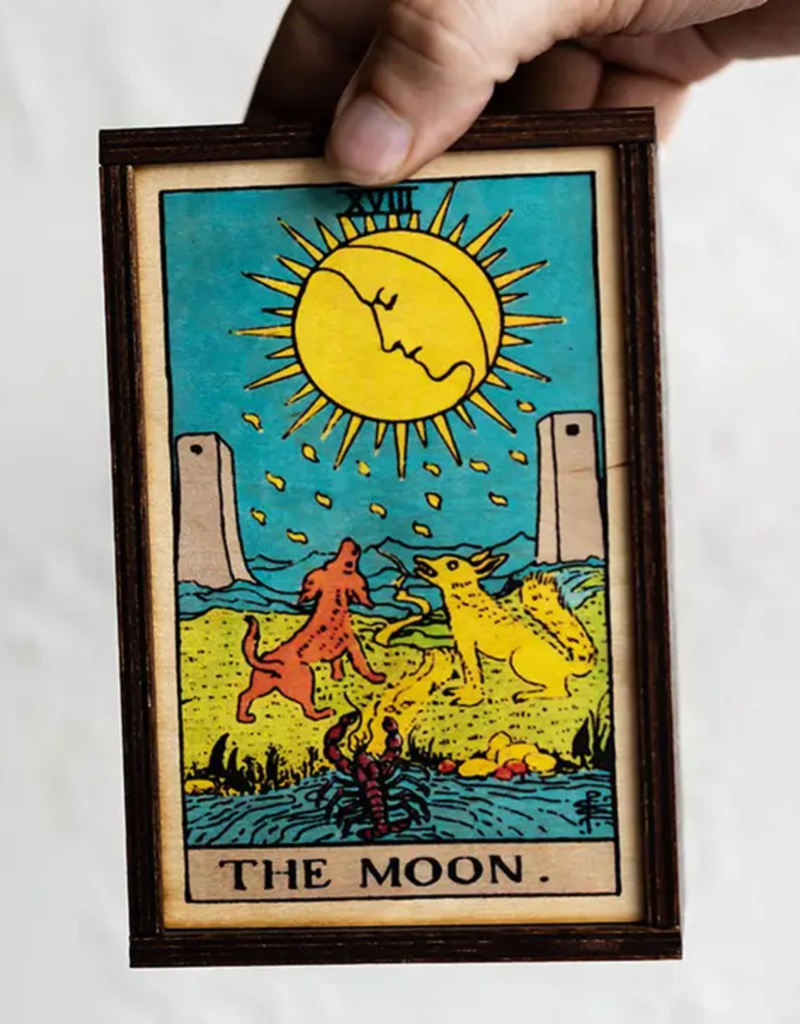 Most Amazing Tarot - 18 - The Moon Full Color Box: 4"x6"