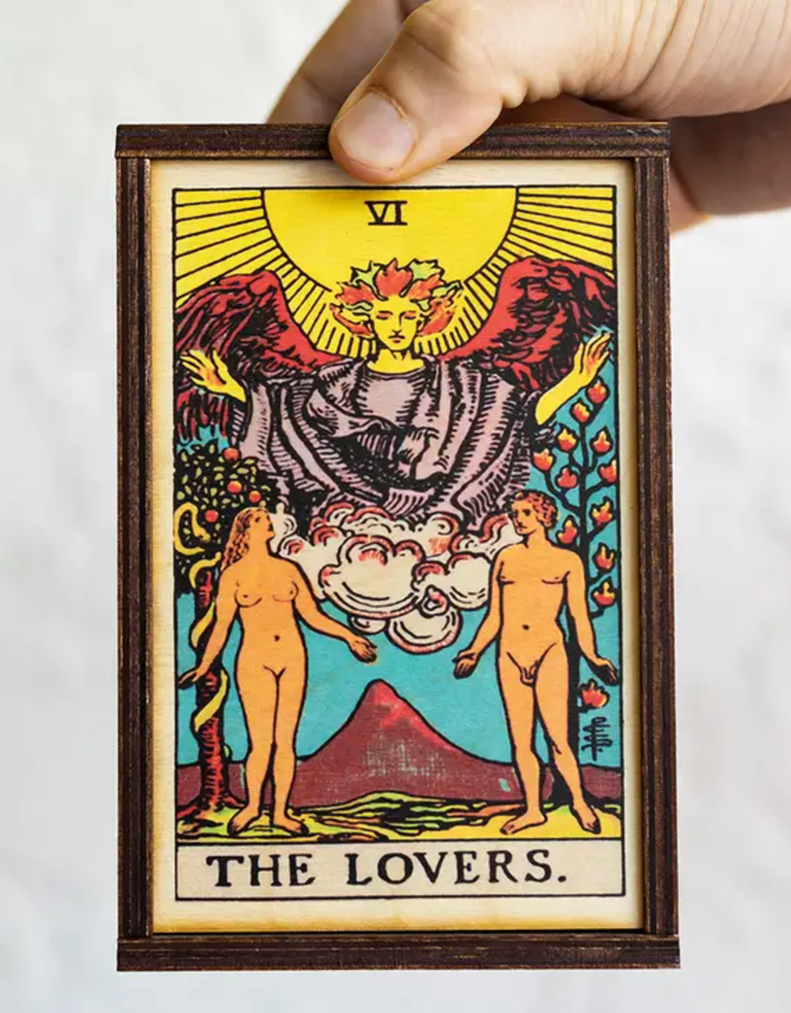 *Tarot - 6 - The Lovers Full Color Box: 4"x6"
