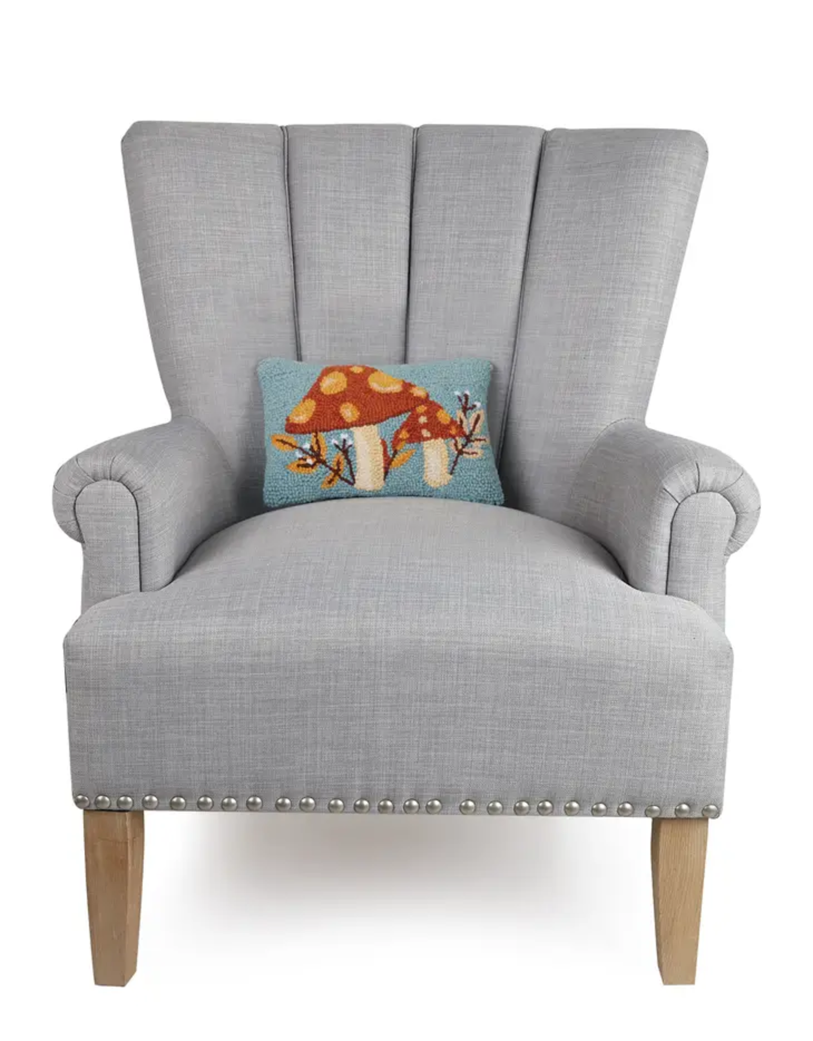 Autumn Mushroom With Leaves Hook Pillow