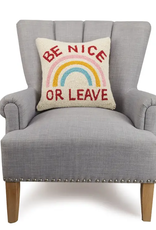 Be Nice or Leave Hook Pillow