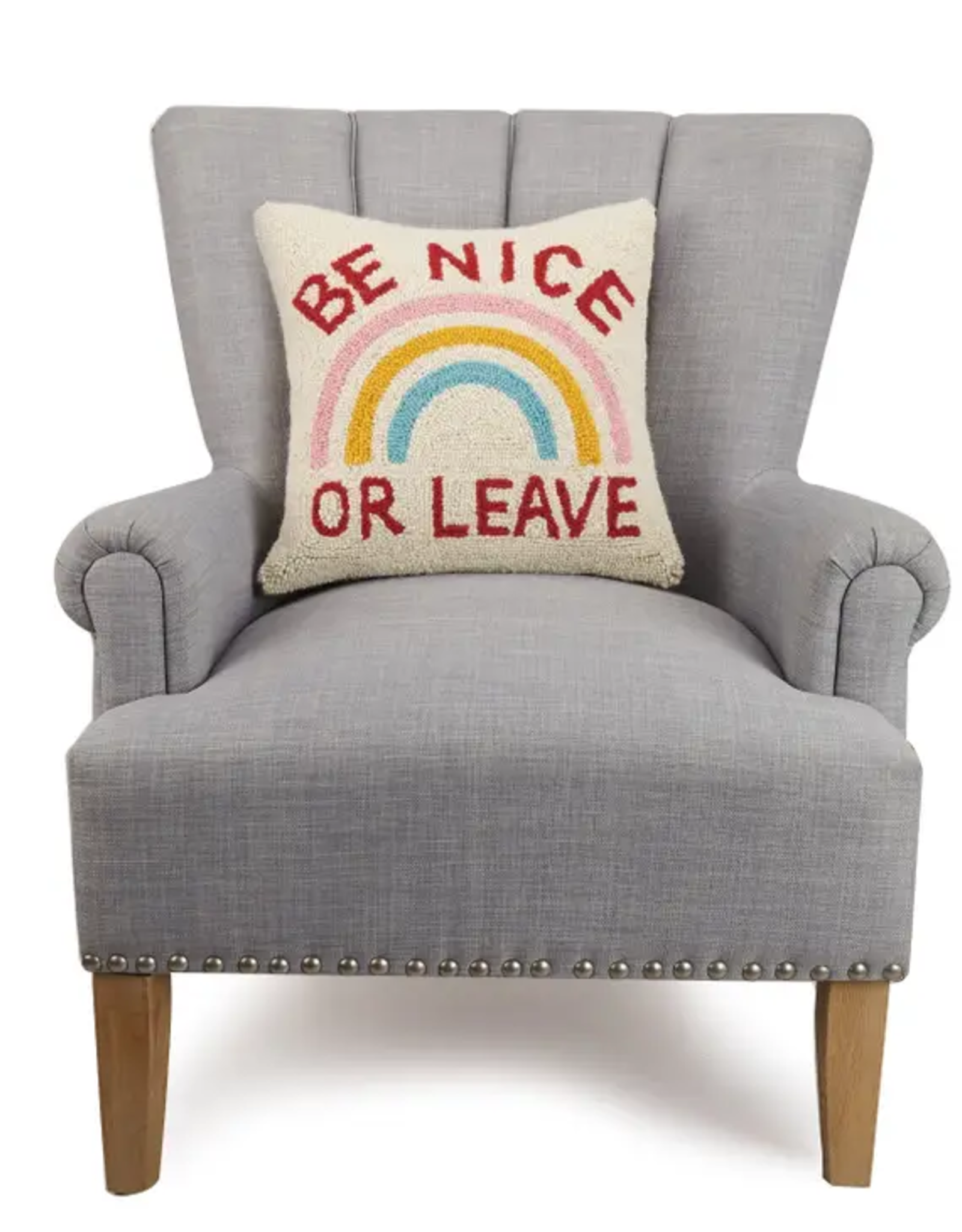 Be Nice or Leave Hook Pillow