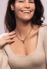 *Bhavana Crystal Necklace  Gray Agate