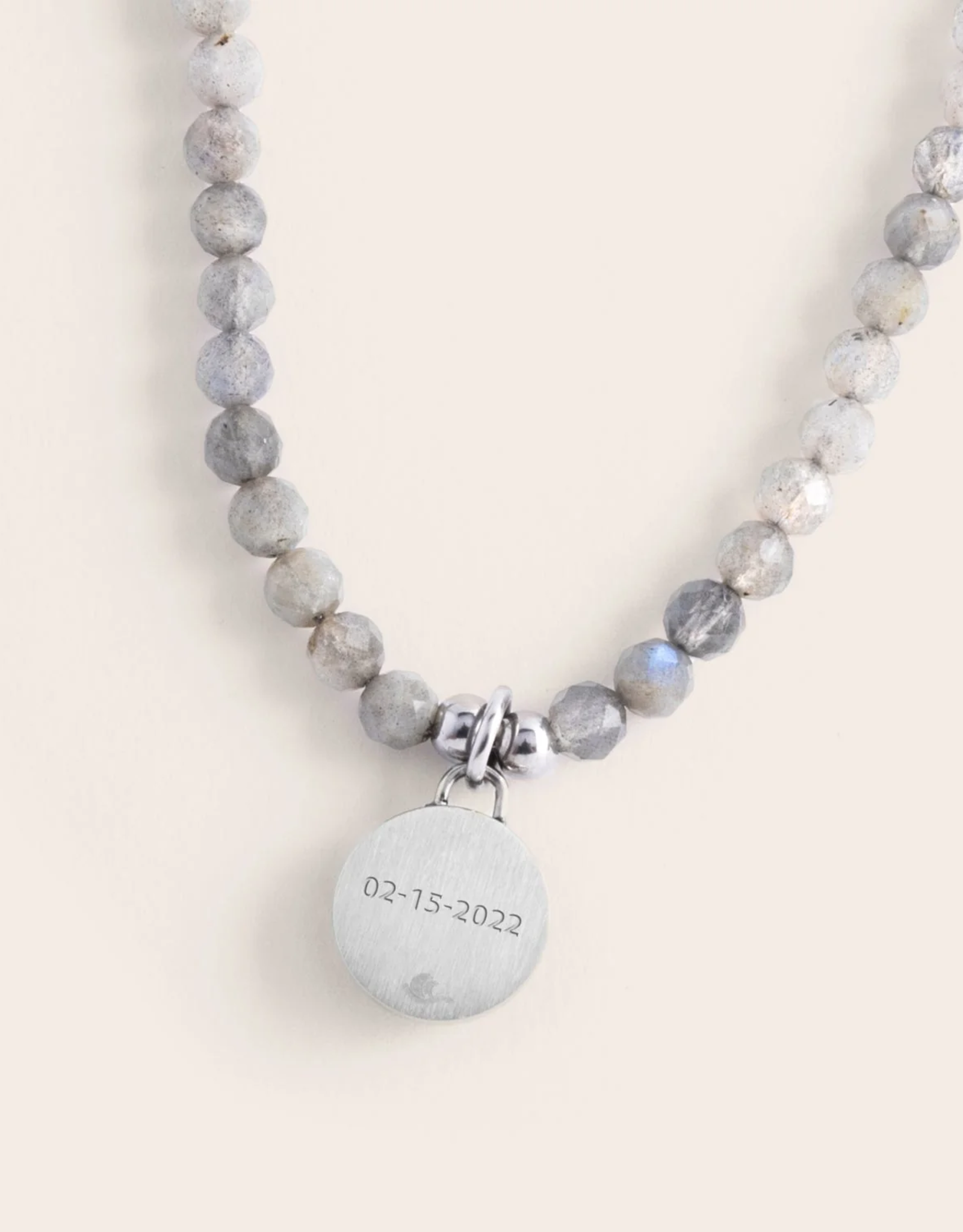 *Bhavana Crystal Necklace  Gray Agate