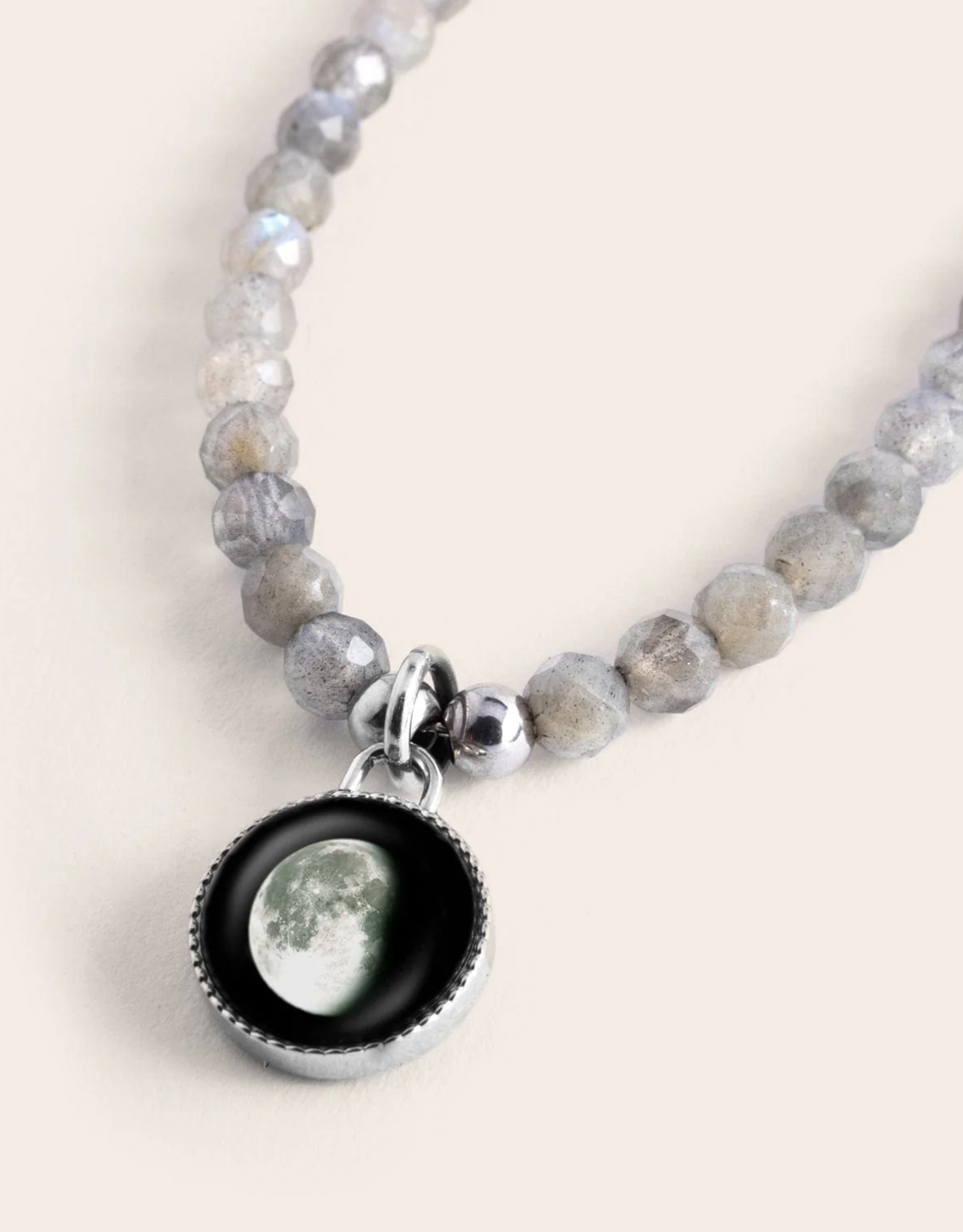 *Bhavana Crystal Necklace  Gray Agate