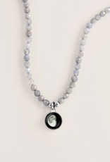 *Bhavana Crystal Necklace  Gray Agate